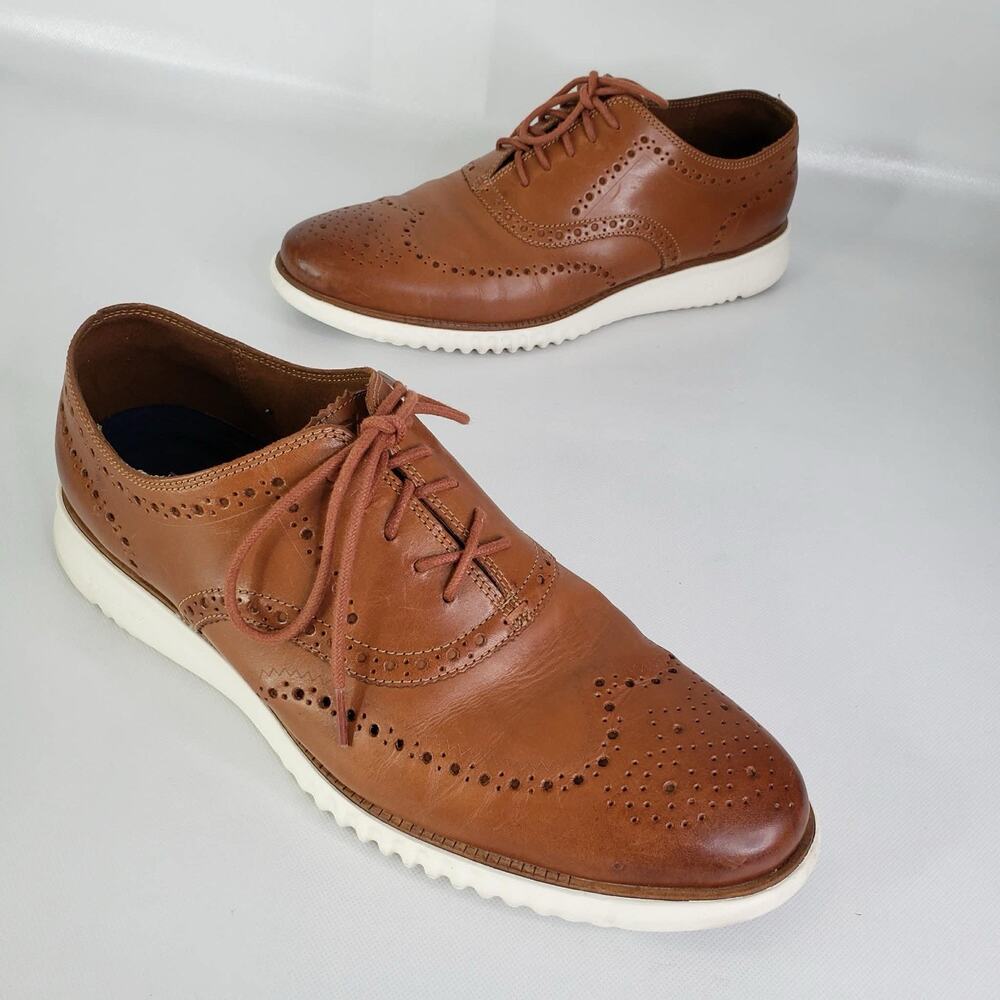Cole Haan Men's Original Grand Wingtip Oxford Brown Shoes C31532 Sz 13